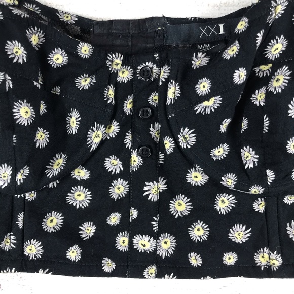 Forever 21 Sunflower Cami Strap Bralett Crop Top M - Picture 2 of 9